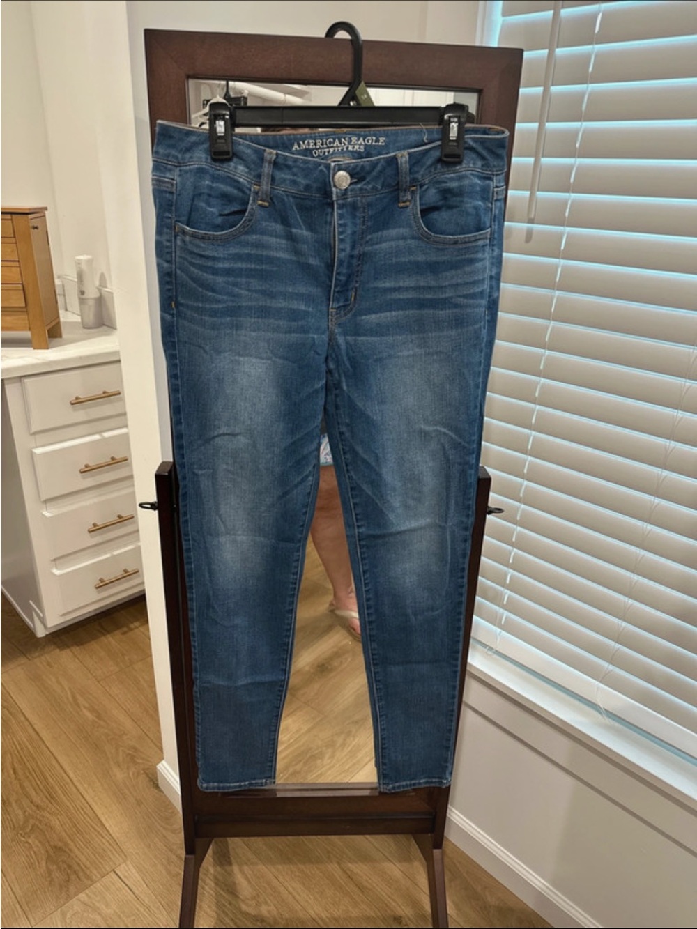 American Eagle Outfitters Men’s Distressed Blue Skinny Jeans